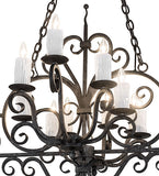 60"L Kean 20 Lt Oblong Victorian Chandelier