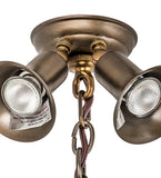30"W Tiffany Greenbriar Oak 4 Lt Mission Chandelier