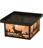12"Sq Hyde Park Deer Creek Outdoor Flush Mount