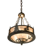 16"W Tall Pines Rustic Lodge Inverted Pendant
