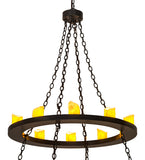 60"W Loxley 28 Lt Two Tier Lodge Chandelier