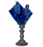 14"H Handkerchief Curacao Swirl Accent Lamp