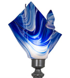 14"H Handkerchief Curacao Swirl Accent Lamp