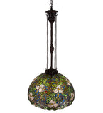 20"W Trillium & Violet Pendant