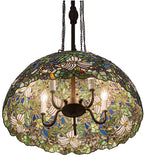 20"W Trillium & Violet Pendant