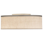 24"W Cilindro Modern Textrene Flush Mount