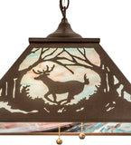 16"Sq Deer at Dawn Pendant