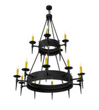 50"W Thorndike 15 Lt Two Tier Gothic Chandelier