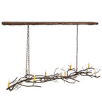70"L Winter Solstice 9 Lt Oblong Contemporary Chandelier