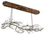 70"L Winter Solstice 9 Lt Oblong Contemporary Chandelier