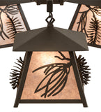 40"W Scotch Pine 5 Lt Chandelier