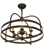 22"W Aldari 6 Lt Contemporary Chandelier