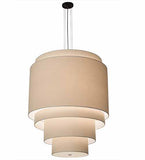 31"W Cilindro 5 Tier Textrene Modern Pendant
