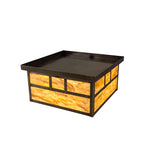 20"Sq Hyde Park Double Bar Mission Outdoor Flush Mount