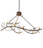 44"W Winter Solstice 8 Lt Oblong Contemporary Chandelier