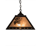 16"Sq Balsam Pine Pendant