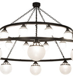 96"W Bola Tavern 20 Lt Two Tier Contemporary Chandelier