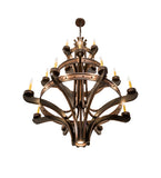 48"W Castilla 16 Lt Three Tier Contemporary Chandelier