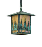 9"Sq Seneca Tall Pines Outdoor Pendant
