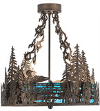 20"W Loon Semi-Flush Mount