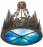20"W Loon Semi-Flush Mount