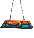48"L Battling Bucks Oblong Pendant