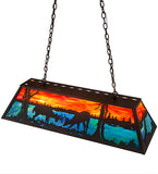 48"L Battling Bucks Oblong Pendant