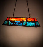 48"L Battling Bucks Oblong Pendant