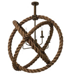 36"W Cilindro Bola Rope Pendant