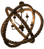 36"W Cilindro Bola Rope Pendant
