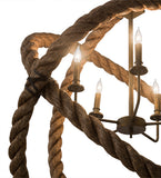 36"W Cilindro Bola Rope Pendant