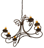36"L Elon 6 Lt Oblong Chandelier