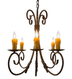 36"L Elon 6 Lt Oblong Chandelier