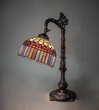 20"H Tiffany Candice Bridge Arm Table Lamp