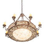 42"W Delano 8 Lt Bowl Chandelier
