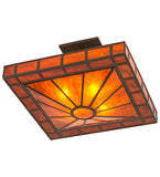 24"Sq Mission Prime Arts & Crafts Semi-Flushmount