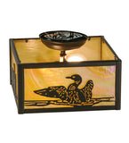 10"Sq Loon Flush Mount