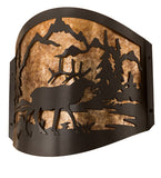 11"W Elk at Lake Wall Sconce