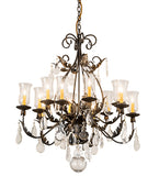 36"W French Elegance 12 Lt Chandelier