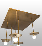 75"L Bola Plato 6 Lt Cascading Pendant