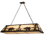 61"L Bear at Lake Oblong Pendant