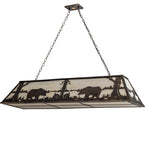 61"L Bear at Lake Oblong Pendant