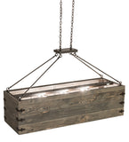 61"L Reclamare Rustic Lodge Oblong Pendant