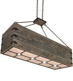 61"L Reclamare Rustic Lodge Oblong Pendant