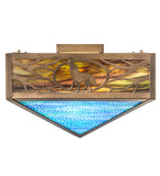 18"Sq Wildlife Flush Mount