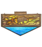 18"Sq Wildlife Flush Mount