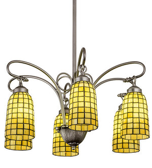 26"W Terra Verde 6 Lt Chandelier