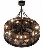 45"W Tamarack Rustic Chandel-Air Ceiling Fan