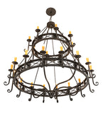 72"W Gina 24 Lt Chandelier