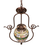 17"W Tiffany Belted Turtleback Pendant
